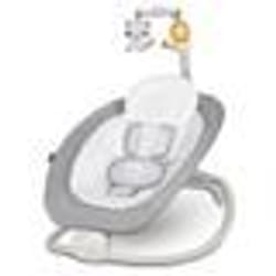 Balancelle Transat LIONELO Pascal - 12 mélodies - Vibrations - Pliage compact - Gris - Blanc