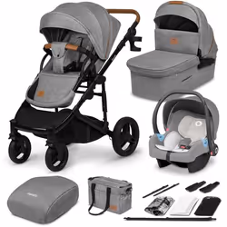 Poussette combinée LIONELO Mari Tour - iSize - Gris