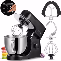 Robot culinaire planétaire Zeegma Planeet Mix - 1800W - 8 modes automatiques - Bol 5L - Écran tactile - Noir