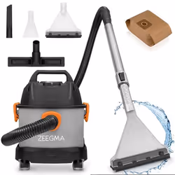 Aspirateur eau et poussière ZEEGMA Zonder Pro Compact - 1000W - 6L - Avec accessoires et filtre HEPA