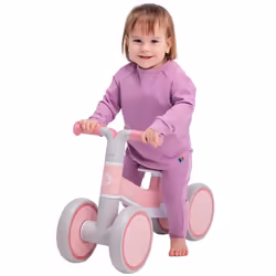 Draisienne à 4 Roues EVA - LIONELO Villy - Vélo enfant - 1-3 ans (jusquà 30 kg) - Ergonomique - Rose