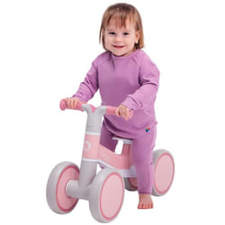 Draisienne à 4 Roues EVA - LIONELO Villy - Vélo enfant - 1-3 ans (jusquà 30 kg) - Ergonomique - Rose