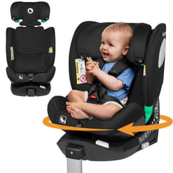 Siège-auto 360° LIONELO Braam iSize - ISOFIX - Base pivotante 360° - 40-150 cm - Groupe 0/1/2/3 - Noir