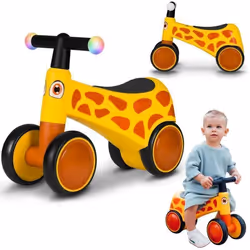 Draisienne à 4 Roues EVA - LIONELO Sammy - Vélo enfant - Jaune - Ergonomique
