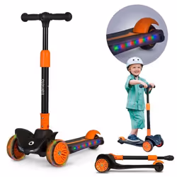 Trottinette enfant - LIONELO - Timmy - 3 Roues - Hauteur réglable - LED Noir