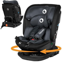 Siège-auto bébé évolutif LIONELO Bastiaan RWF iSize - Groupe 0/1/2/3 - Technologie 360° ISOFIX - Gris