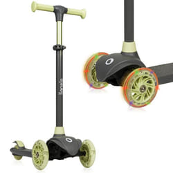 Trottinette 3 Roues LIONELO Jessy - Roues LED - Hauteur réglable - Jusqu’à 50 kg - Frein à pied - Vert