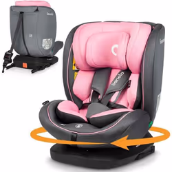 Siège-auto bébé évolutif LIONELO Bastiaan i-Size - Base pivotante 360° -ISOFIX - 40-150 cm - De 0 à 36 kg - Groupe 0/1/2/3 -  ...