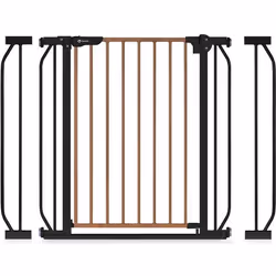 LIONELO Truus Slim - Barrière de sécurité bébé - 75-105 cm - Fixation par pression Sans perçage - Ouverture à double sens-Noi ...