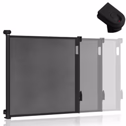 Barrière de sécurité rétractable - LIONELO Thea - 85 x 145 cm - Pas de seuil - Noir