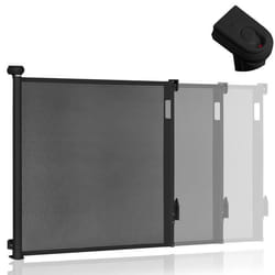 Barrière de sécurité rétractable - LIONELO Thea - 85 x 145 cm - Pas de seuil - Noir