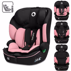 Siège auto évolutif LIONELO Levi i-Size - Rose - 76-150 cm - Groupe 1/2/3