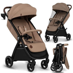 Poussette compacte LIONELO Ingrid - Amortissements - Jusquà 22 kg - Légère & pliable - Beige