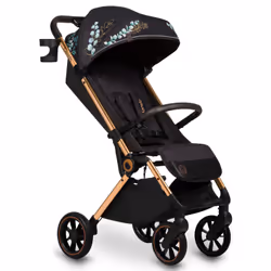 Lionelo Cloe, Ciel de lit, Diable léger, Unisexe, Roues pleines, Pliable, Noir, Or