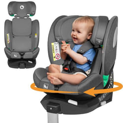 Siège-auto 360° LIONELO Braam iSize - ISOFIX - Base pivotante 360° - 40-150 cm - Groupe 0/1/2/3 - Gris