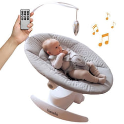 Balancelle bébé 360° LIONELO Mell - 12 mélodies - 6 modes - Télécommande - Bluetooth