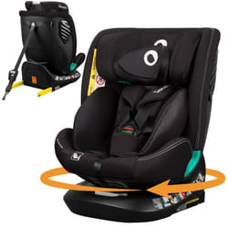 Siège-auto évolutif LIONELO Bastiaan One i-Size - Base pivotante 360° - 40-150 cm - 0 -36 kg - ISOFIX - Groupe 0+/1/2/3 - Noir