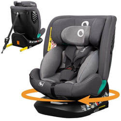 Siège-auto évolutif LIONELO Bastiaan One i-Size - Base pivotante 360° - 40-150 cm - 0 -36 kg - ISOFIX - Groupe 0+/1/2/3 - Gris