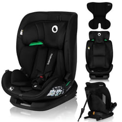 Siège auto évolutif 76-150 cm - LIONELO Lavender i-Size - Groupe 1/2/3 - ISOFIX - Ventilation du boîtier du siège - Noir