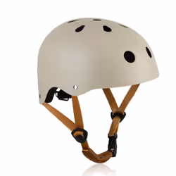Casque vélo enfant LIONELO - 50-56 cm - Possibilité de décoration - Matériaux absorbant les chocs - Intertek - Beige