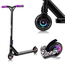 Trottinette freestyle - LIONELO - Whizz Neo - ABEC-9 - Guidon dune seule pièce - Noir/Lime