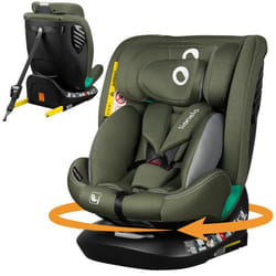 Siège-auto évolutif LIONELO Bastiaan One i-Size - Base pivotante 360° - 40-150 cm - 0 -36 kg - ISOFIX - Groupe 0+/1/2/3 - Vert