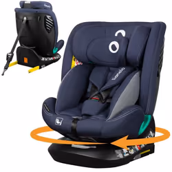 Siège-auto évolutif LIONELO Bastiaan One i-Size - Base pivotante 360° - 40-150 cm - 0 -36 kg - ISOFIX - Groupe 0+/1/2/3 - Ble ...