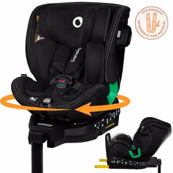 Siège-auto évolutif 40-150cm LIONELO Harmony iSize - Pivotant 360° - ISOFIX - 60% bambou - Groupe 0+/1/2/3 - Noir