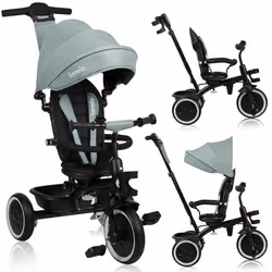 Tricycle évolutif bébé 2en1 LIONELO Berry - Siège réversible - Roue Libre