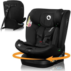 LIONELO Brave i-Size - Siège-auto bébé évolutif - Base pivotante 360° - 40-150 cm - De 0 à 36 kg - ISOFIX - Groupe 0/1/2/3 - Noir