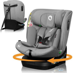 LIONELO Brave i-Size - Siège-auto bébé évolutif - Base pivotante 360° - 40-150 cm - De 0 à 36 kg - ISOFIX - Groupe 0/1/2/3 - Gris