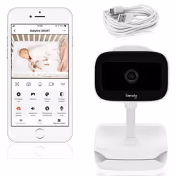 Babyphone vidéo sans fil - LIONELO Babyline Go - Jusquà 5 heures - Clip de fixation