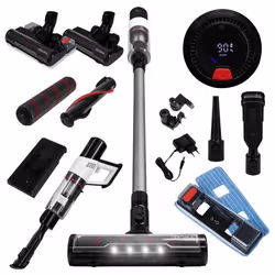 Aspirateur balai sans fil - ZEEGMA - Zonder Klaar - 55 min dautonomie - Brosse LED - Filtre HEPA H12