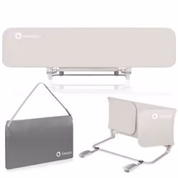LIONELO Lora XL - Barrière de lit bébé - Pliable rangement plus facile - Protection anti-chute - 150cm - Beige
