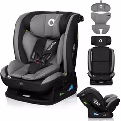 Siège-auto bébé évolutif LIONELO Aart i-Size - 40-150 cm - De 0 à 36 kg - Soutien lombaire - Groupe 0+/1/2/3 - Gris
