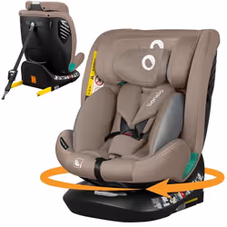 Siège-auto évolutif LIONELO Bastiaan One i-Size - Base pivotante 360° - 40-150 cm - 0 -36 kg - ISOFIX - Groupe 0+/1/2/3 - Bei ...