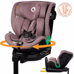 Siège-auto évolutif 40-150cm LIONELO Harmony iSize - Pivotant 360° - ISOFIX - 60% bambou - Groupe 0+/1/2/3 - Rose