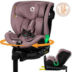 Siège-auto évolutif 40-150cm LIONELO Harmony iSize - Pivotant 360° - ISOFIX - 60% bambou - Groupe 0+/1/2/3 - Rose
