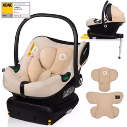 Siège-auto avec base ISOFIX - LIONELO Astrid i-Size - ADAC - Cosi bébé 40-87 cm - Légère - Beige