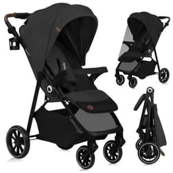 Poussette compacte LIONELO Emma One - 6-48 mois - Pliage d’une seule main - Multipositions - Moustiquaire - Gris