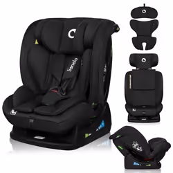Siège-auto bébé évolutif LIONELO Izzy i-Size - 40-150 cm - De 0 à 36 kg - ISOFIX - Groupe 0+/1/2/3 - Noir