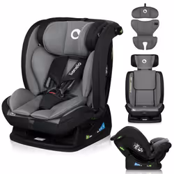 Siège-auto bébé évolutif LIONELO Izzy i-Size - 40-150 cm - De 0 à 36 kg - ISOFIX - Groupe 0+/1/2/3 - Gris