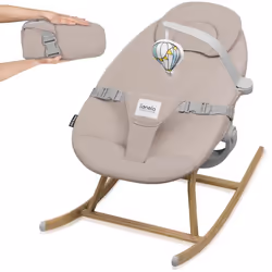 Transat bébé LIONELO Dalia - Ultra légère - Jusqu’à 9 kg - Mouvement de bascule naturel