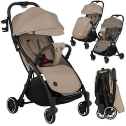 Poussette canne compacte LIONELO Julie One - Jusuqà 22 Kg - Légère & pliable - Accessoires - Beige