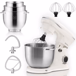 Robot pâtissier - ZEEGMA - Planeet Trio - 1500W - 3 bols - 7 vitesses - Pétrin
