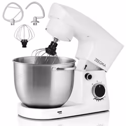 Robot pâtissier - ZEEGMA - Planeet Easy - 52 L - 1500W - 10 Vitesses - Couvercle 10en1 - Blanc