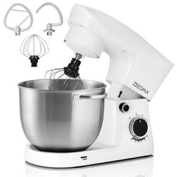 Robot pâtissier - ZEEGMA - Planeet Easy - 52 L - 1500W - 10 Vitesses - Couvercle 10en1 - Blanc