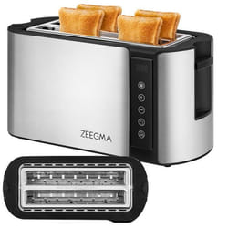Grille-pain - ZEEGMA - Tostee Chef Easy - 4 fentes - 1500 W - Écran LED tactile