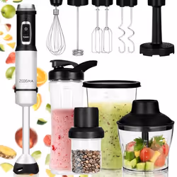 Mixeur plongeant - ZEEGMA - Handy Nuttig - 1500W - 18 vitesses + turbo - Accessoires polyvalents