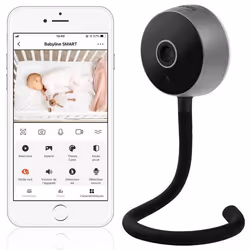 Babyphone LIONELO Babyline Smart - 85° - Caméra Bebe WiFi - Audio Bidirectionnel - Vision nocturne - Contrôle température - N ...